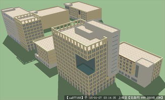 新辦公總部建筑方案SU精細場景模型與建筑信息模型技術開發